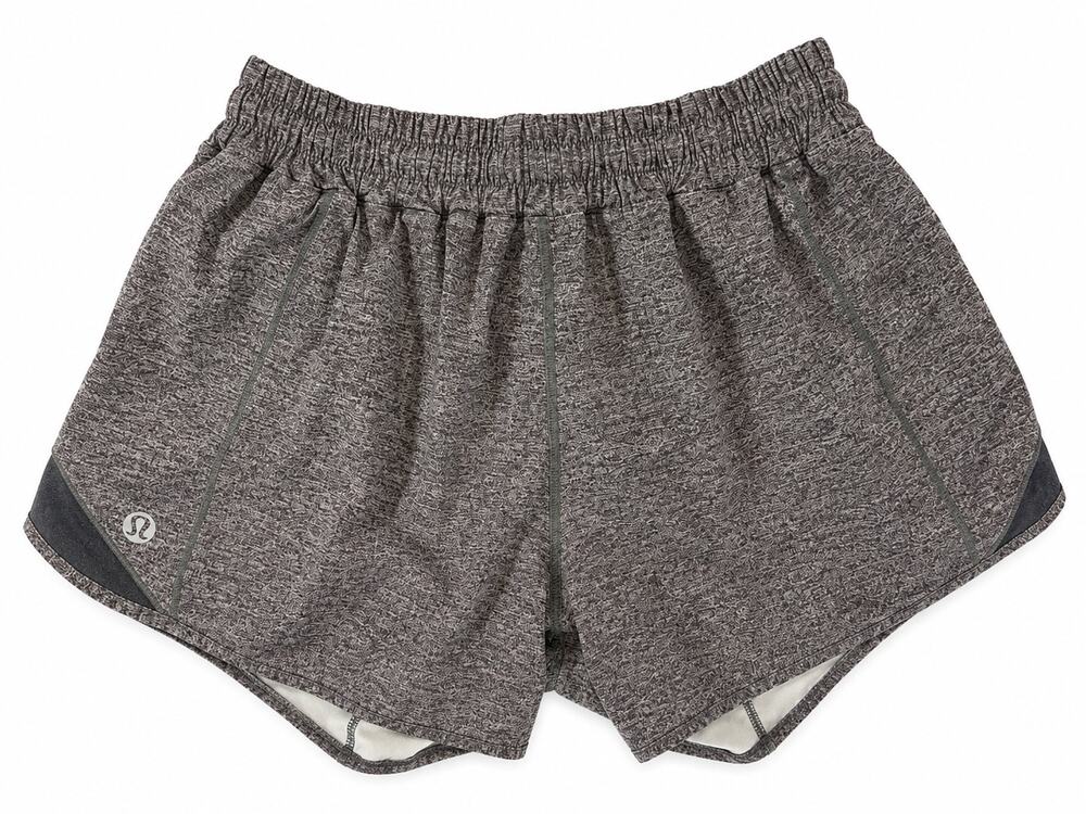 Lululemon Gray Heathered Lined Running Shorts – Size 6 Tall